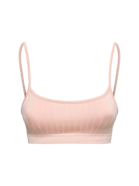 Prism Squared: Sincere flat rib bra top - Pink - women_0 | Luisa Via Roma
