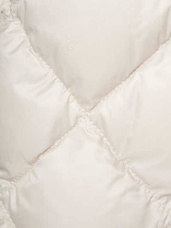 Max Mara: Tregic waterproof quilted down vest - White - women_4 | Luisa Via Roma