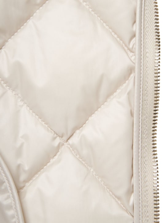Max Mara: Tregic waterproof quilted down vest - White - women_5 | Luisa Via Roma