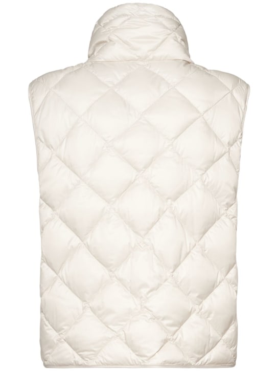 Max Mara: Tregic waterproof quilted down vest - White - women_3 | Luisa Via Roma