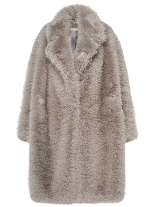 Sportmax: Manico faux fur coat - Grey - women_0 | Luisa Via Roma