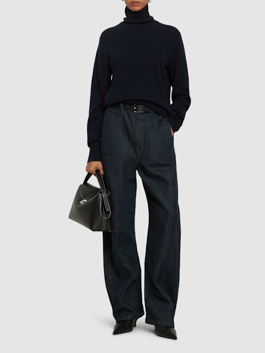 Toteme: Cropped cashmere turtleneck sweater - women_1 | Luisa Via Roma