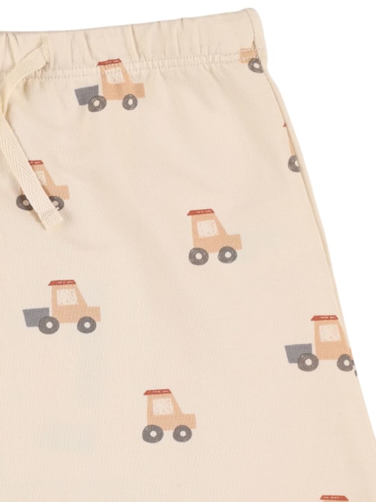Quincy Mae: Printed organic cotton sweatpants - White - kids-boys_1 | Luisa Via Roma