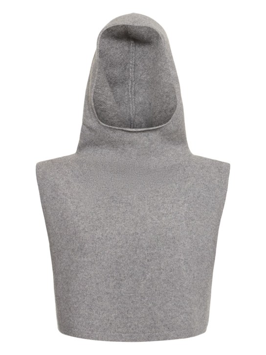 Toteme: Wool & cashmere hoodie - Heather Grey - women_0 | Luisa Via Roma