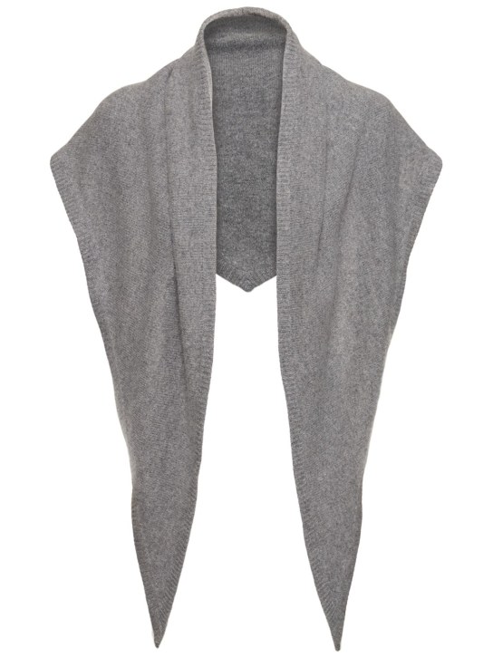 Toteme: Triangle wool & cashmere scarf - Grey - women_0 | Luisa Via Roma