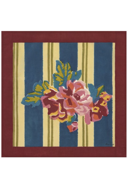 LISA CORTI: Set of 4 Queen Striped Bouquet napkins - Multicolor - ecraft_0 | Luisa Via Roma