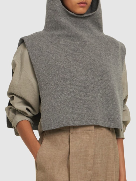 Toteme: Wool & cashmere hoodie - Heather Grey - women_1 | Luisa Via Roma