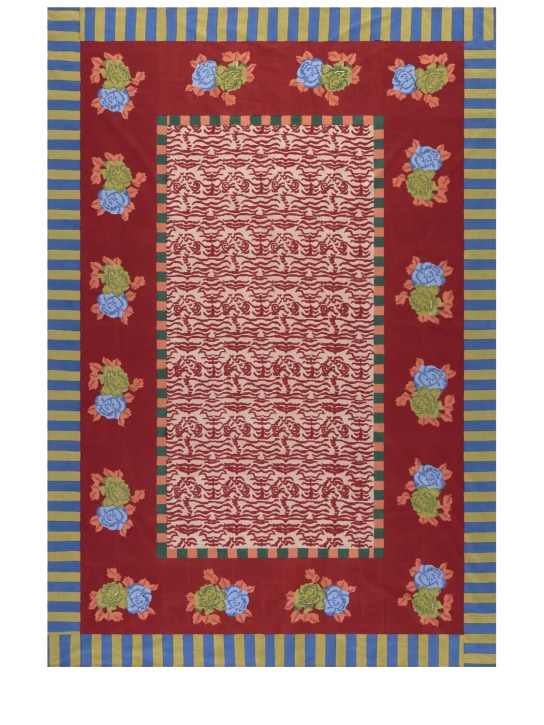 LISA CORTI: Indian Tiger Red tablecloth - Red - ecraft_0 | Luisa Via Roma