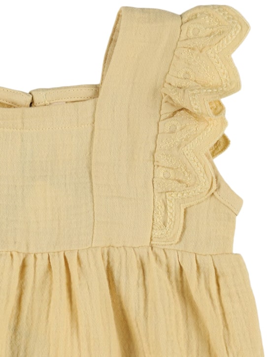 Quincy Mae: Organic cotton bodysuit - Sarı - kids-girls_1 | Luisa Via Roma