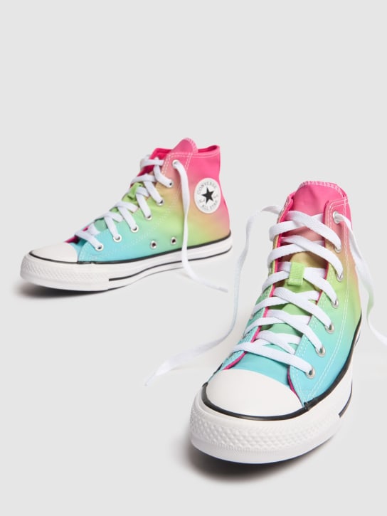 Converse: Sneakers à lacets en toile Chuck Taylor - Multicolore - kids-girls_1 | Luisa Via Roma