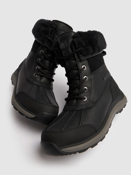 Ugg: 25毫米Adirondack III皮革登山靴 - 黑色 - women_1 | Luisa Via Roma