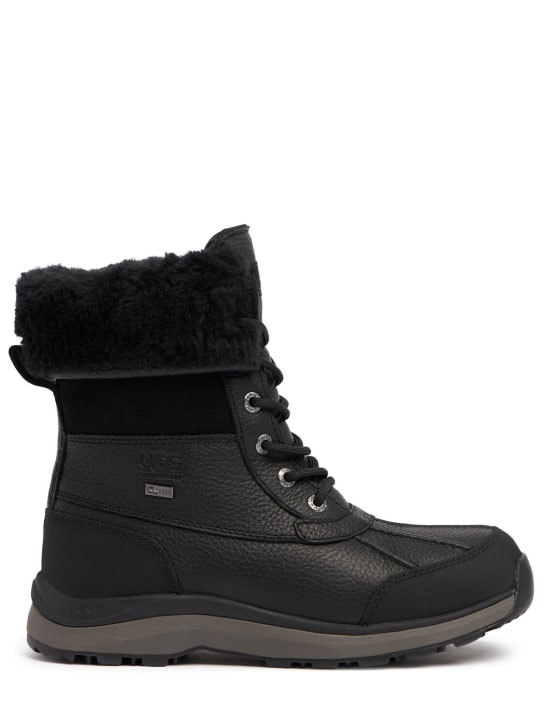Ugg: 25mm Adirondack III leather hiking boots - Siyah - women_0 | Luisa Via Roma