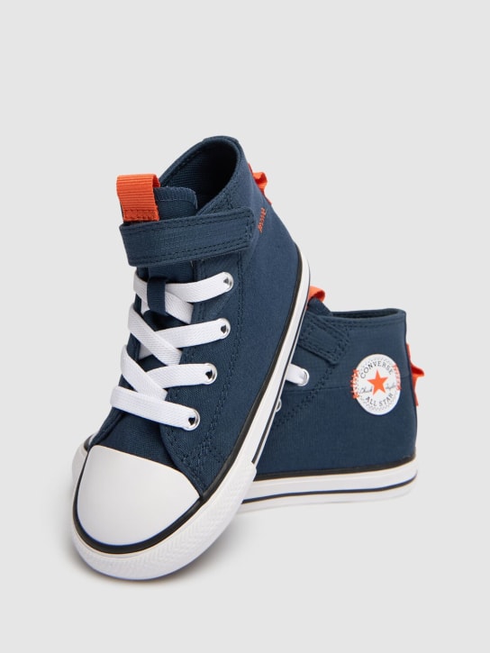 Converse: Sneakers à lacets en toile Chuck Taylor - Bleu Foncé - kids-girls_1 | Luisa Via Roma