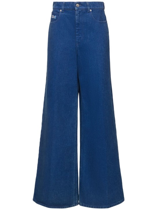 Marni: Denim-Jeans mit weitem Bein und mittelhohem Bund - Blau - women_0 | Luisa Via Roma
