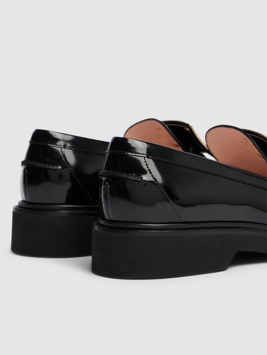 Roger Vivier: 25mm Viv Rangers leather loafers - Black - women_3 | Luisa Via Roma