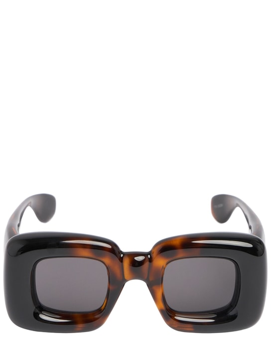 Loewe: Eckige, aufgeblasene Sonnenbrille - Schwarz - women_0 | Luisa Via Roma