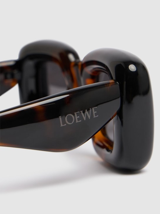 Loewe: Inflated squared sunglasses - Black - men_3 | Luisa Via Roma