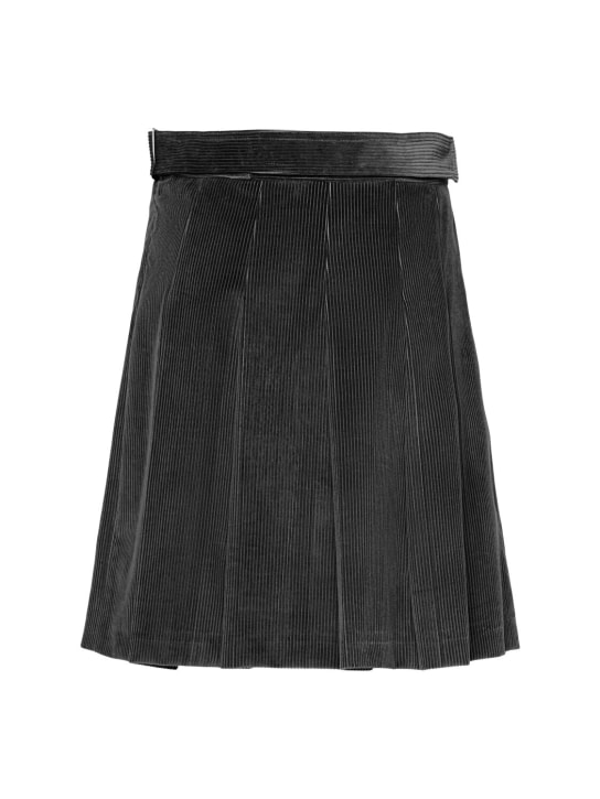 Weekend Max Mara: Zucca corduroy mini skirt - Siyah - women_1 | Luisa Via Roma