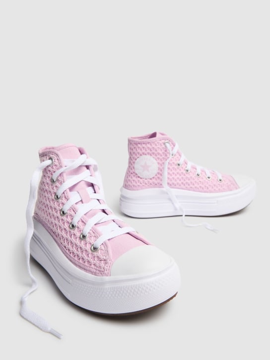 Converse: Sneakers à lacets en toile Chuck Taylor - Violet Clair - kids-girls_1 | Luisa Via Roma