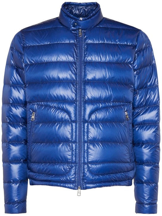 Moncler: Acorus nylon down jacket - Electric Blue - men_0 | Luisa Via Roma