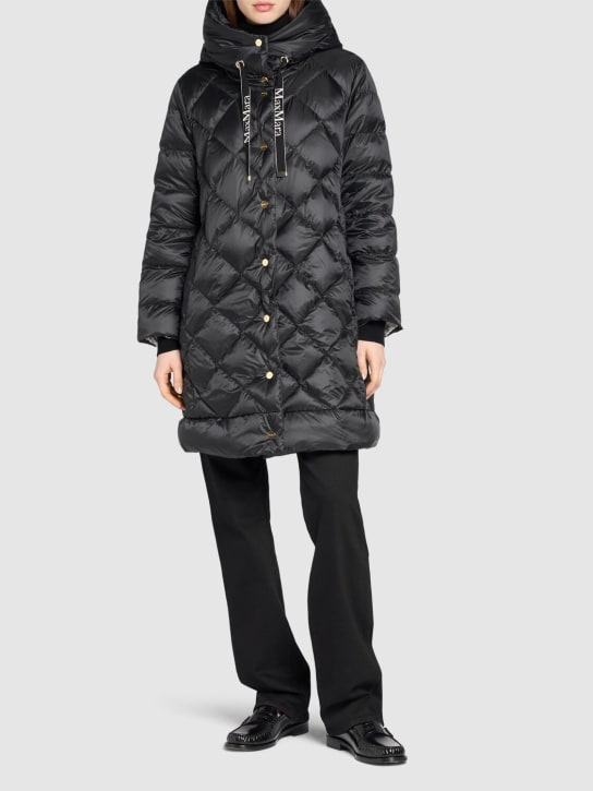 Max Mara: Trecap waterproof quilted down jacket - Black - women_1 | Luisa Via Roma