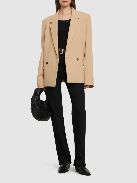 Wardrobe.nyc: HB wool blazer - Brown - women_1 | Luisa Via Roma