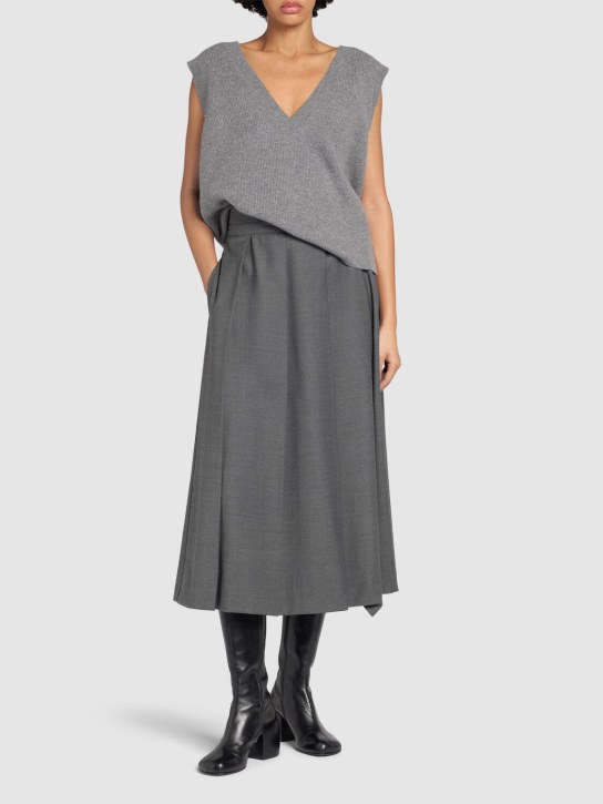 Weekend Max Mara: Dolce cashmere knit vest - Grey - women_1 | Luisa Via Roma