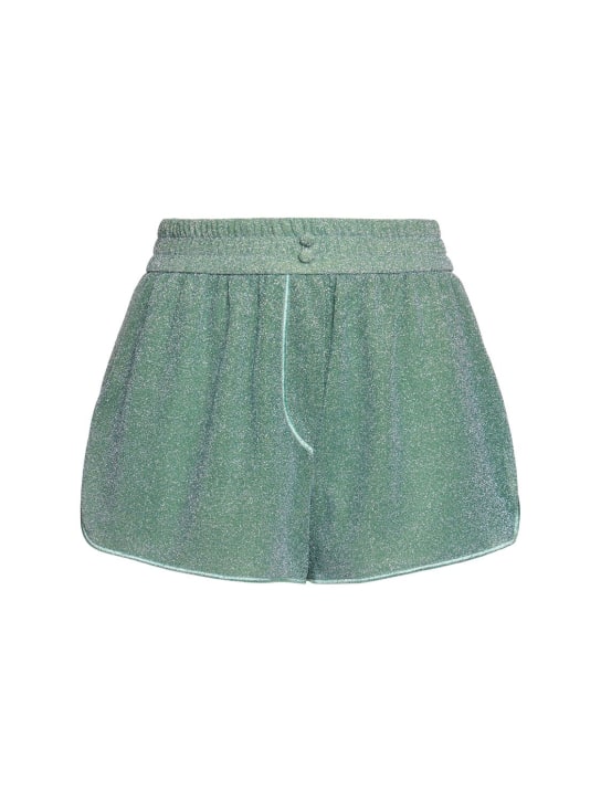 Oséree Swimwear: Lumiere金银丝短裤 - 浅绿色 - women_0 | Luisa Via Roma