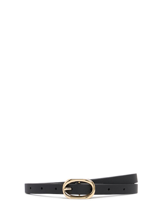 ANINE BING: Mini Signature Link leather belt - women_0 | Luisa Via Roma