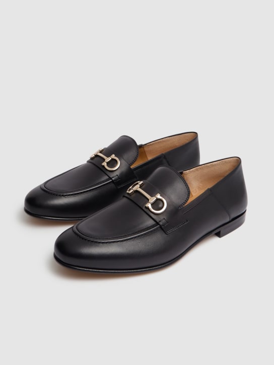 Ferragamo: Gin leather loafers - men_2 | Luisa Via Roma