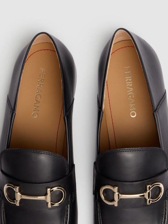 Ferragamo: Gin leather loafers - men_3 | Luisa Via Roma