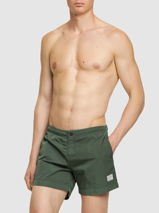 C.P. Company: Eco-Chrome R swim shorts - Duck Green - men_1 | Luisa Via Roma