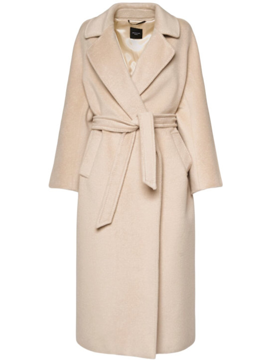 MaxMara 美品 23万 秋冬～春先物 高級ベルテッドコート ウール シルク MaxMara 美品 23万 秋冬～春先物 高級ベルテッドコート ウール