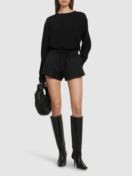 Wardrobe.nyc: Shorts de nylon - Negro - women_1 | Luisa Via Roma