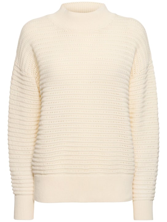 Varley: Franco knit sweater - Egret - women_0 | Luisa Via Roma