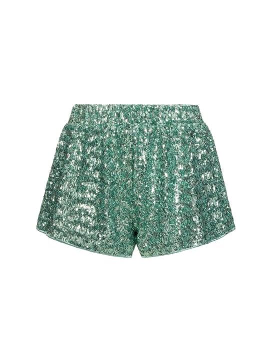 Oséree Swimwear: Shorts mit Pailletten - Hellgrün - women_0 | Luisa Via Roma