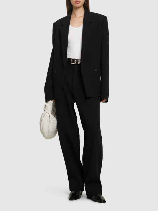 Wardrobe.nyc: Blazer HB in lana - Nero - women_1 | Luisa Via Roma