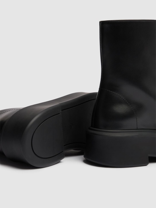 The Row: 50mm Zipped leather ankle boots - Black - women_4 | Luisa Via Roma