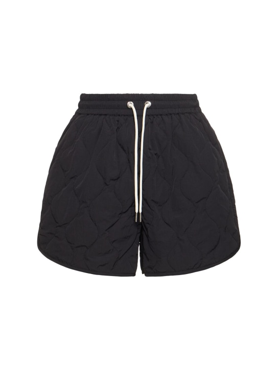 Varley: Connel quilted shorts - Siyah - women_0 | Luisa Via Roma