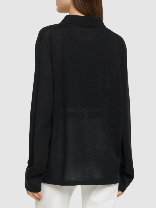 Guest In Residence: Showtime cashmere shirt - Black - women_2 | Luisa Via Roma