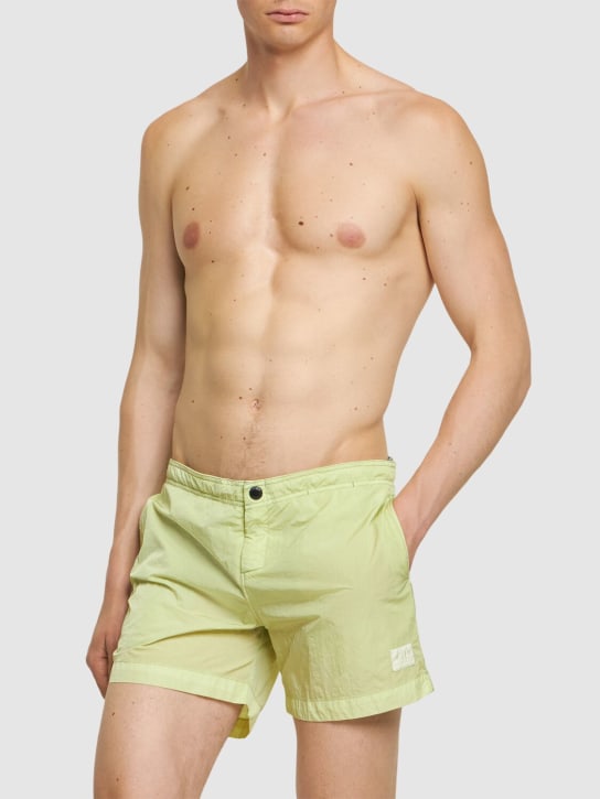 C.P. Company: Eco-Chrome R swim shorts - White Pear - men_1 | Luisa Via Roma