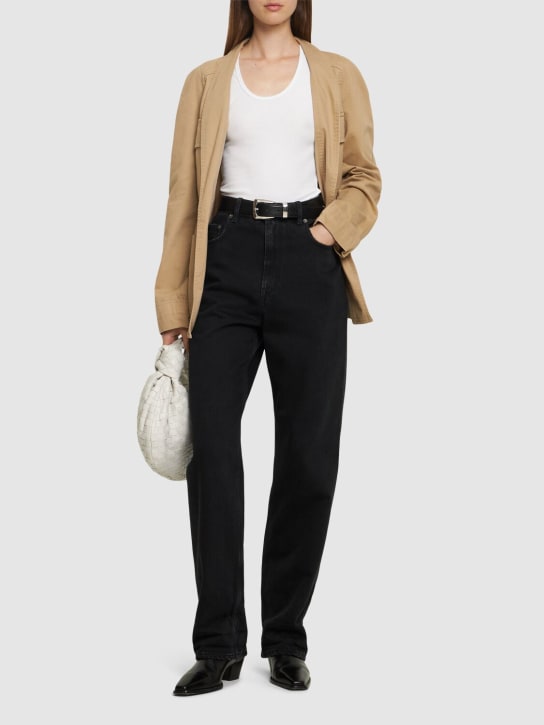 Golden Goose: Golden Kim one washed jeans - Black - women_1 | Luisa Via Roma