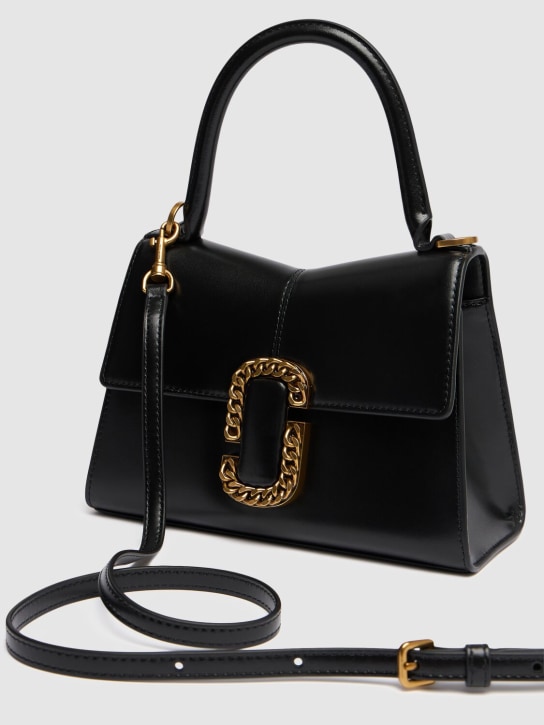 Marc Jacobs: The Top Handle leather bag - Siyah - women_1 | Luisa Via Roma