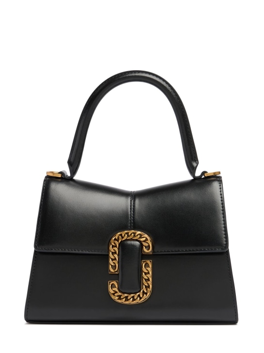 Marc Jacobs: The Top Handle leather bag - Siyah - women_0 | Luisa Via Roma