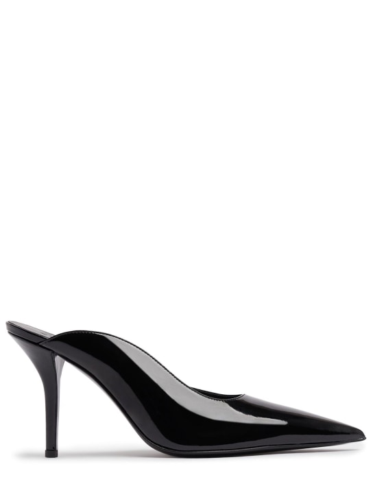 Gia Borghini: Zapatos mules de charol 85mm - Negro - women_0 | Luisa Via Roma
