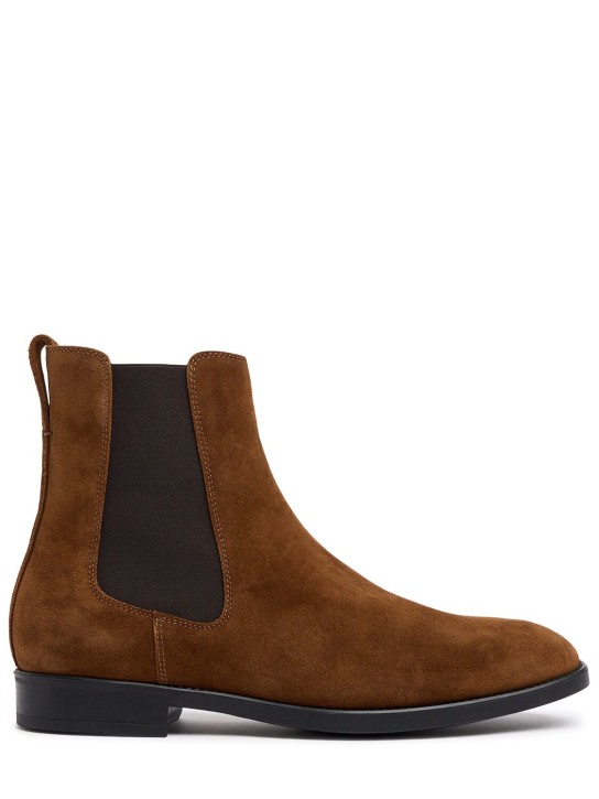 Tom Ford: Robert suede ankle boots - Tobacco - men_0 | Luisa Via Roma
