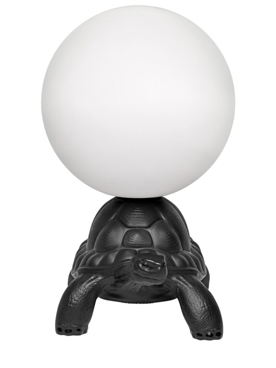 Qeeboo: Turtle Carry lamp - Black - ecraft_1 | Luisa Via Roma