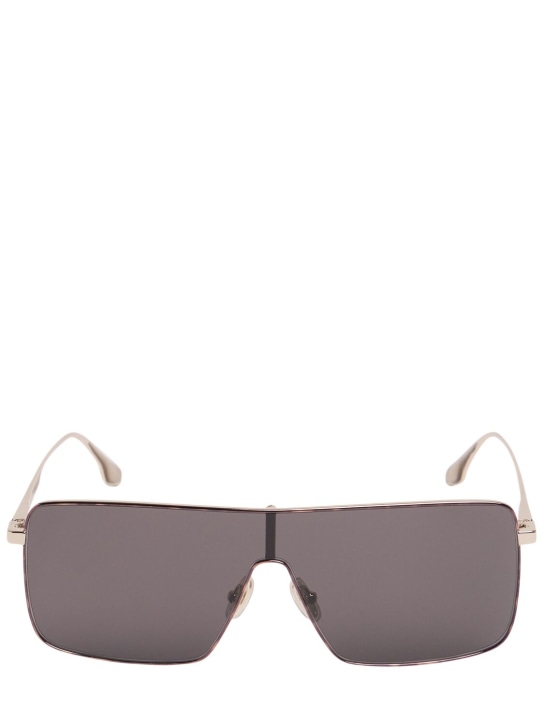 Victoria Beckham: V Line metal sunglasses - Gold/Smoke - women_0 | Luisa Via Roma