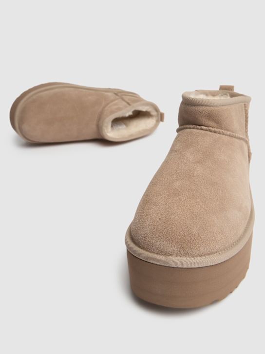 Ugg: 50mm Classic Ultra Mini platform boots - Sand - women_2 | Luisa Via Roma