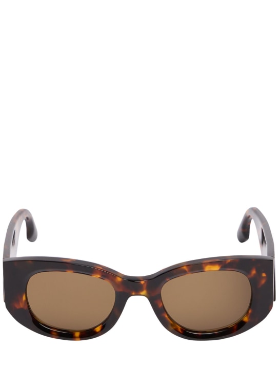 Victoria Beckham: VB Monogram acetate sunglasses - Dark Havana - women_0 | Luisa Via Roma